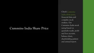 cummins india share price