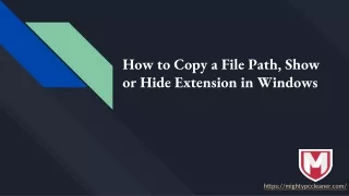 How to Copy a File Path, Show or Hide Extension in Windows