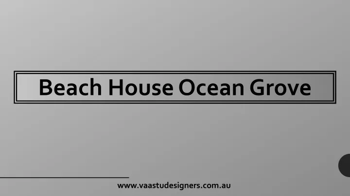 beach house ocean grove