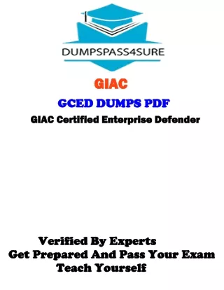 2021 Online GCED Dumps - 100% Accurate And To-the-Point Question Answers