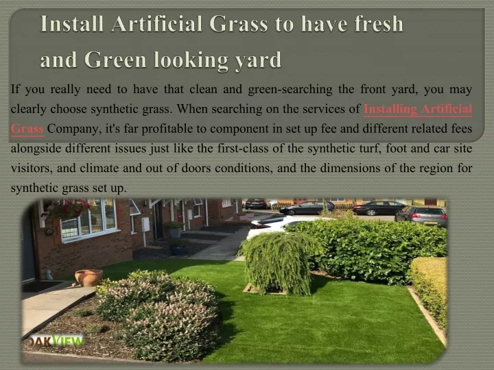 install artificial grass to have fresh and green looking yard