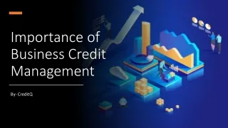 importance of business credit management