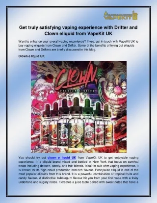 get truly satisfying vaping experience with