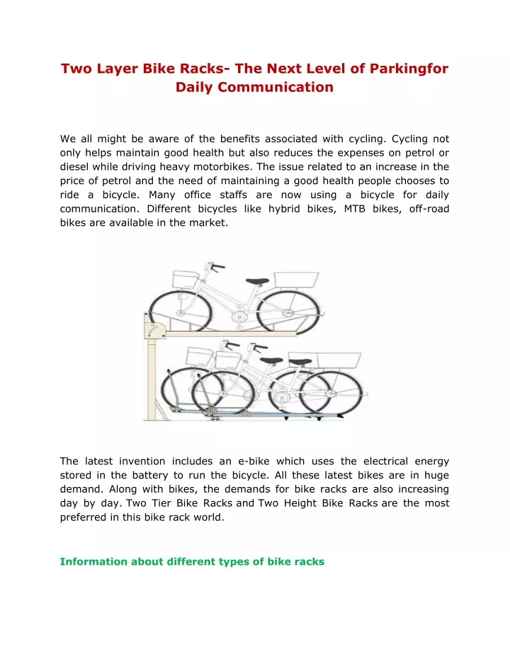 two layer bike racks the next level of parkingfor