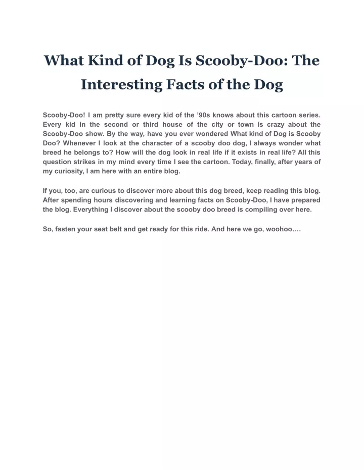 what kind of dog is scooby doo the