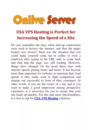 usa vps hosting is perfect for increasing