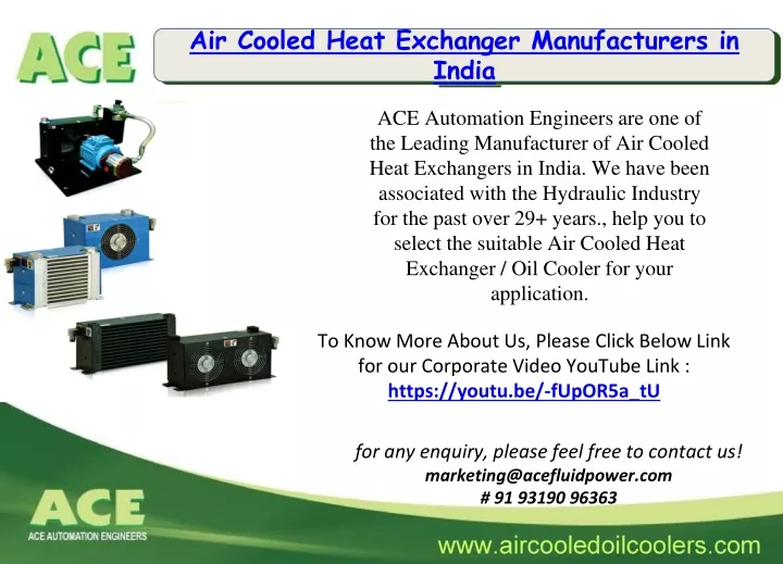 air cooled heat exchanger manufacturers in india
