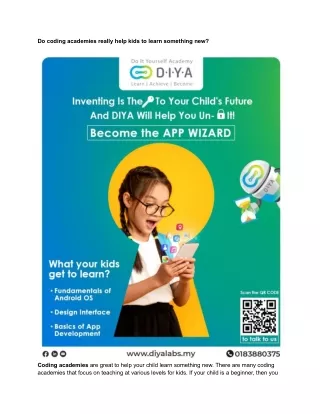 do coding academies really help kids to learn