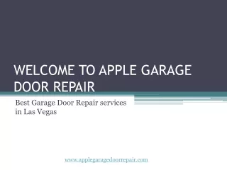 APPLE GARAGE DOOR REPAIR LAS VEGAS