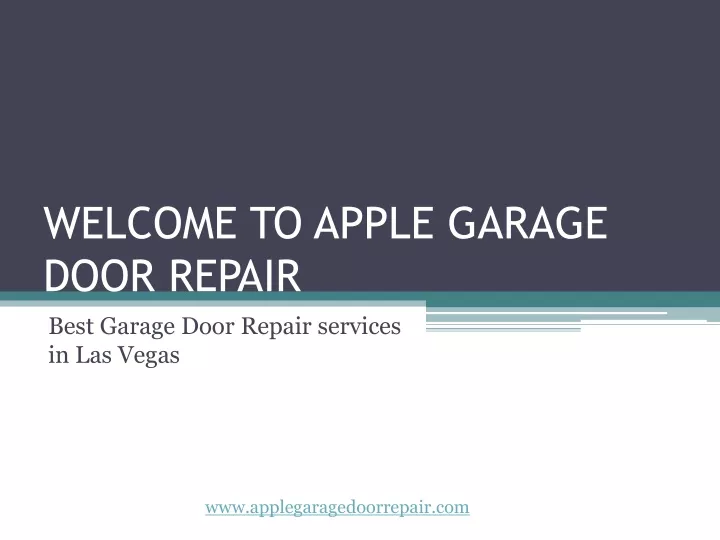 welcome to apple garage door repair