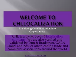Localization and Translation services company