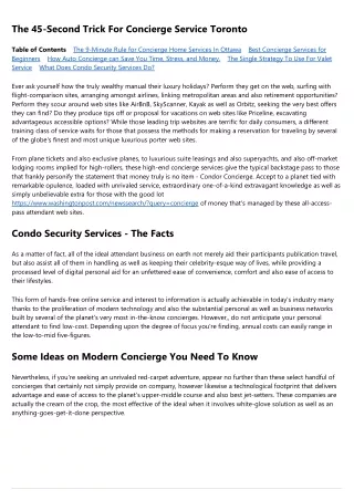 See This Report about Condo Concierge