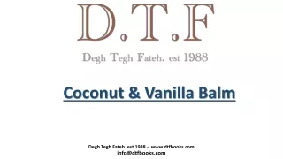 Coconut And Vanilla Beard Balm - DTF