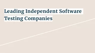 Leading Independent Software Testing Companies (1)