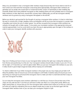 11 Ways to Completely Ruin Your monogram initial necklace