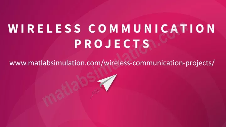 wireless communication projects