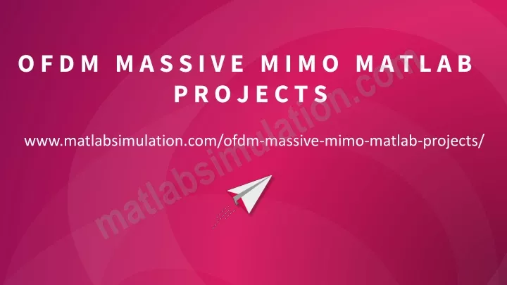 ofdm massive mimo matlab projects
