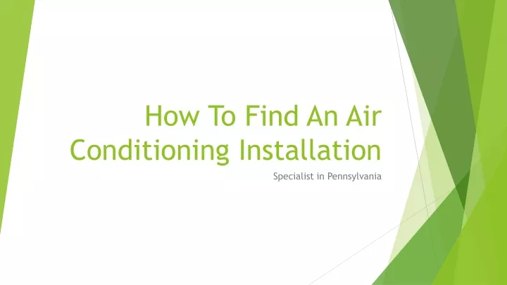 how to find an air conditioning installation