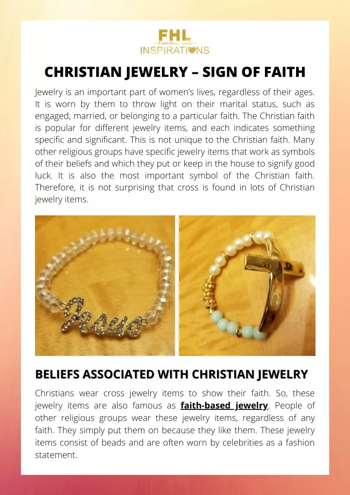 christian jewelry sign of faith