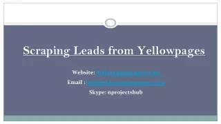 scraping leads from yellowpages