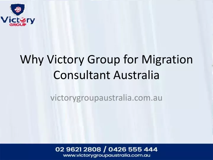 why victory group for migration consultant australia