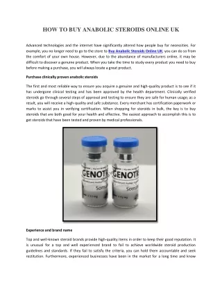 HOW TO BUY ANABOLIC STEROIDS ONLINE UK