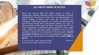 All about MBBS in Russia | PSP Education