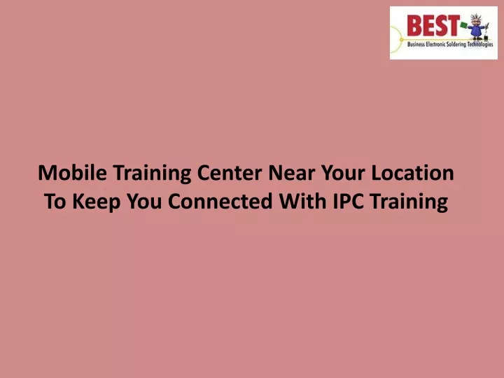 mobile training center near your location to keep