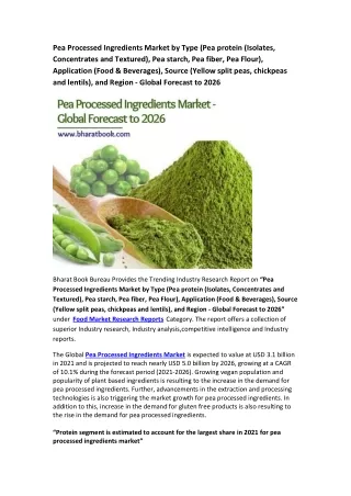 pea processed ingredients market by type