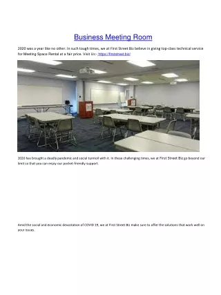 Business Meeting Room