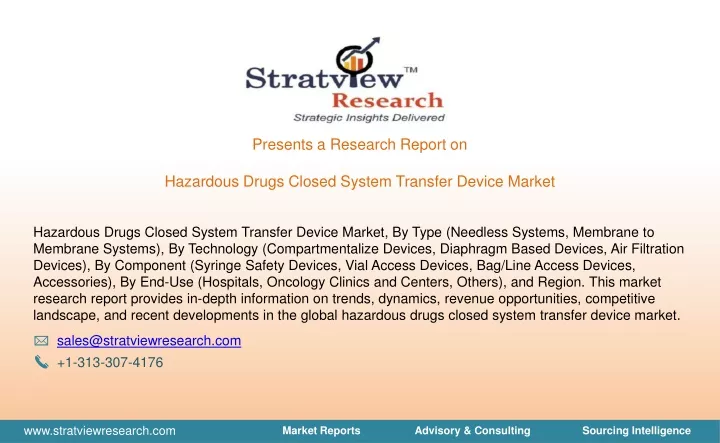 presents a research report on hazardous drugs