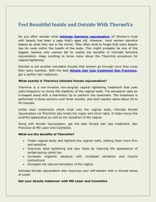 feel beautiful inside and outside with thermiva