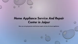 Home Appliance Service And Repair Center in Jaipur