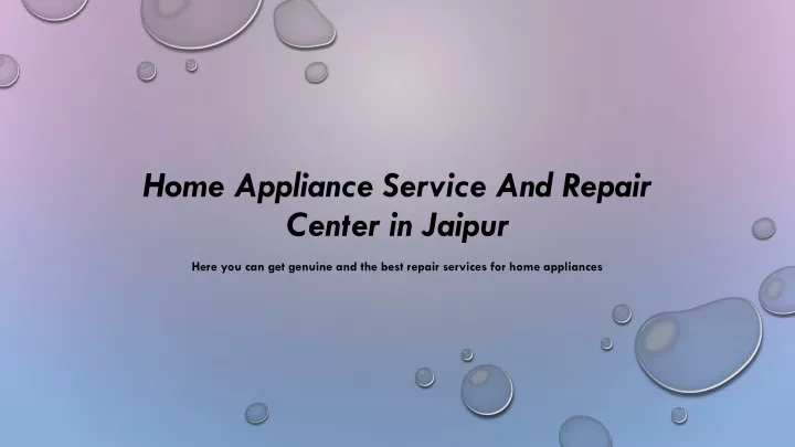 home appliance service and repair center in jaipur