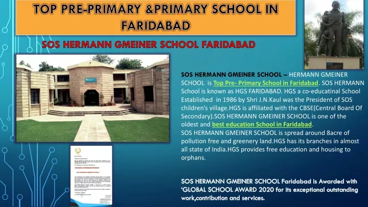 top pre primary primary school in faridabad