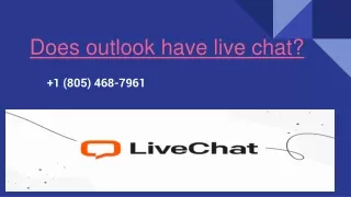 does outlook have live chat