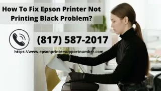 How To Fix Epson Not Printing Black Problem?