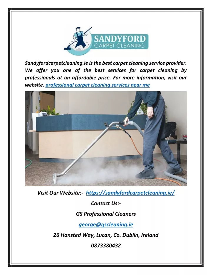 sandyfordcarpetcleaning ie is the best carpet
