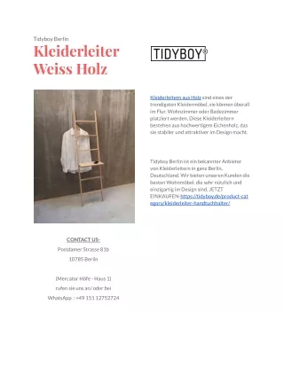 tidyboy berlin kleiderleiter weiss holz