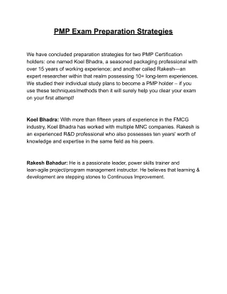 PMP Exam Preparation Strategies | Techcanvass