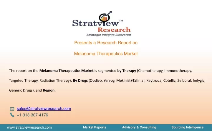presents a research report on melanoma