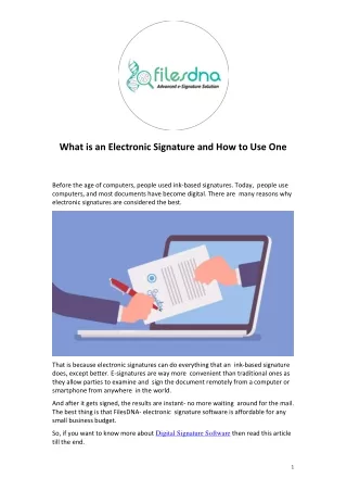 What is an Electronic Signature and How to Use One