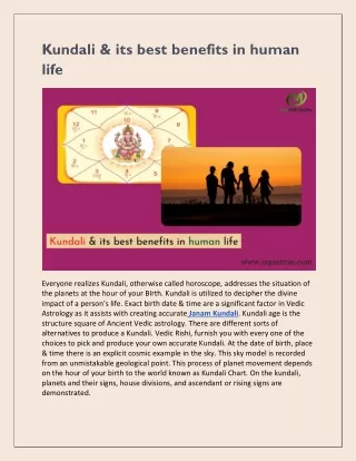 Kundali & its best benefits in human life