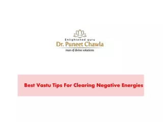 Best Vastu Tips For Removing Negative Energies