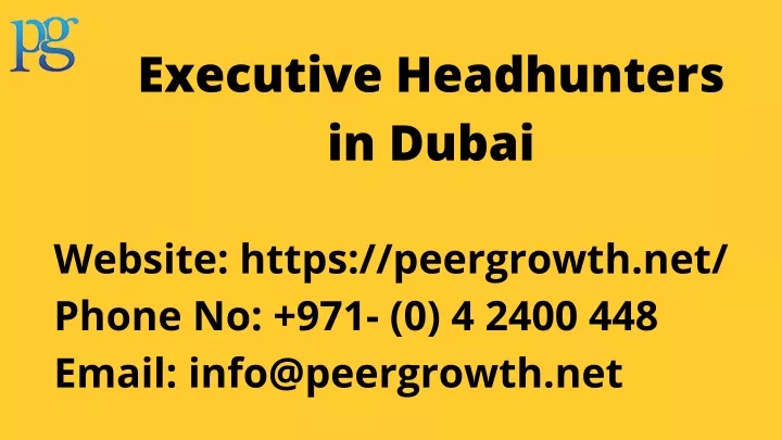 executive headhunters in dubai