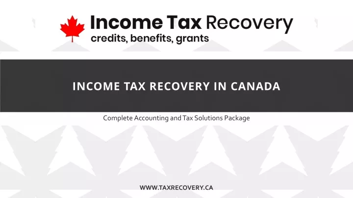 income tax recovery in canada
