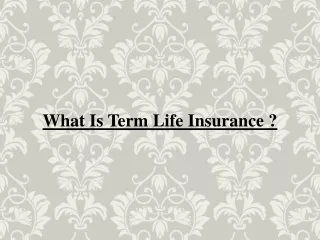 What Is Term Life Insurance ?