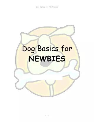 dog basics for newbies