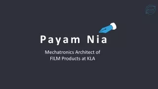 Payam Nia - Provides Consultation in Strategic Planning