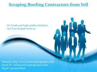 Scraping Roofing Contractors from Yell